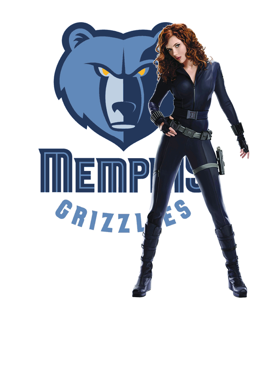 Memphis Grizzlies Black Widow Logo vinyl decal